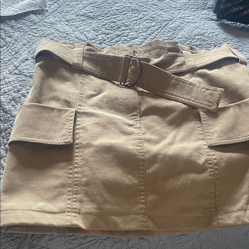 A.L.C. Tan Belted Skirt